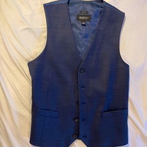 Navy Blue Suit vest 98% wool
